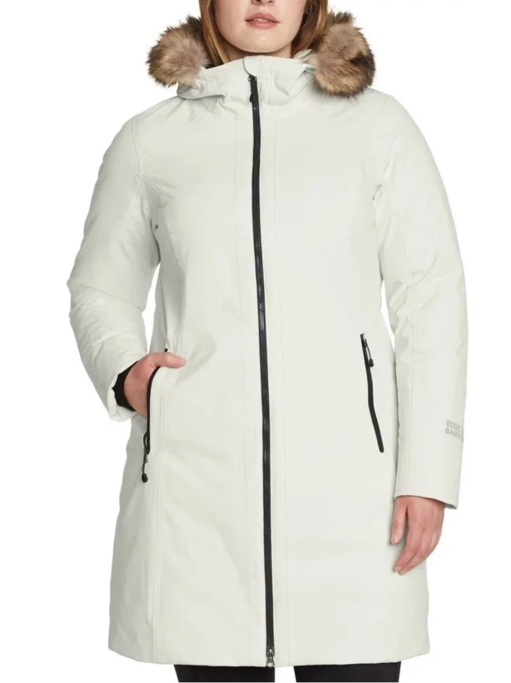 Eddie Bauer XS WeatherEdge Down Parka Coat Womens Black 650 Fill Waterproof NEW